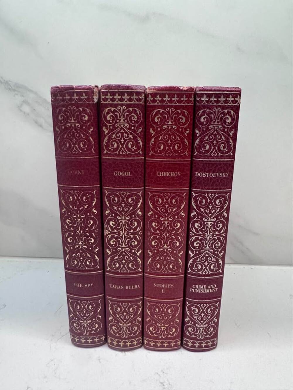 Masterpieces of Russian Literature Tales Hardcover Antique Set of 4 Books